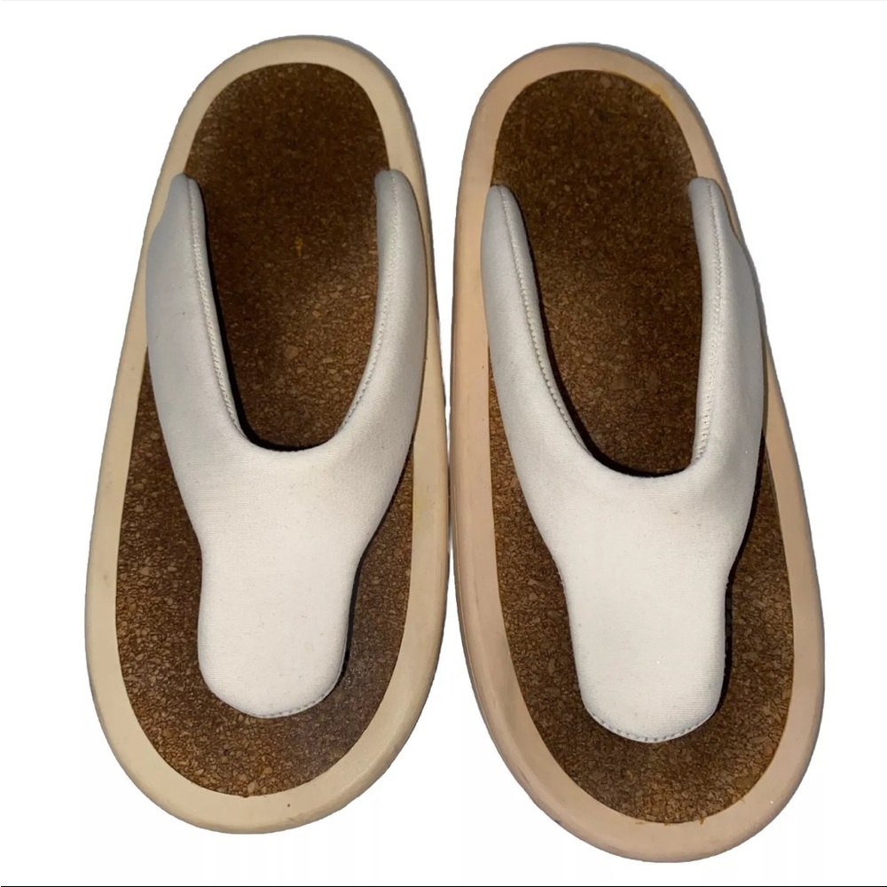 Jojo naitou Japanese Cork Zori / Geta Sandals White Womens’s US 9